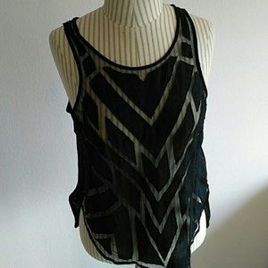 Free people mesh cutout tank